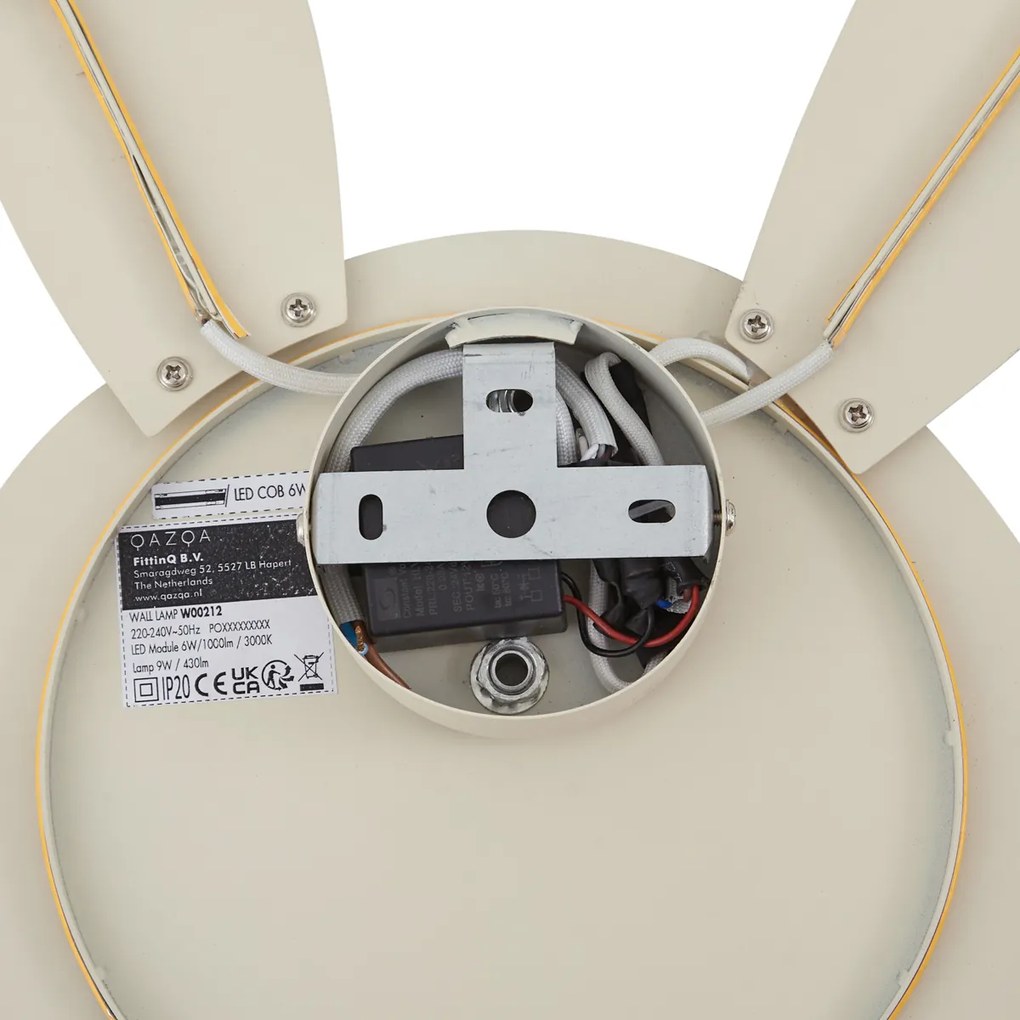 Lampada da parete per bambini beige con dettagli con LED dimmerabile a 3 livelli - Benny the Bunny
