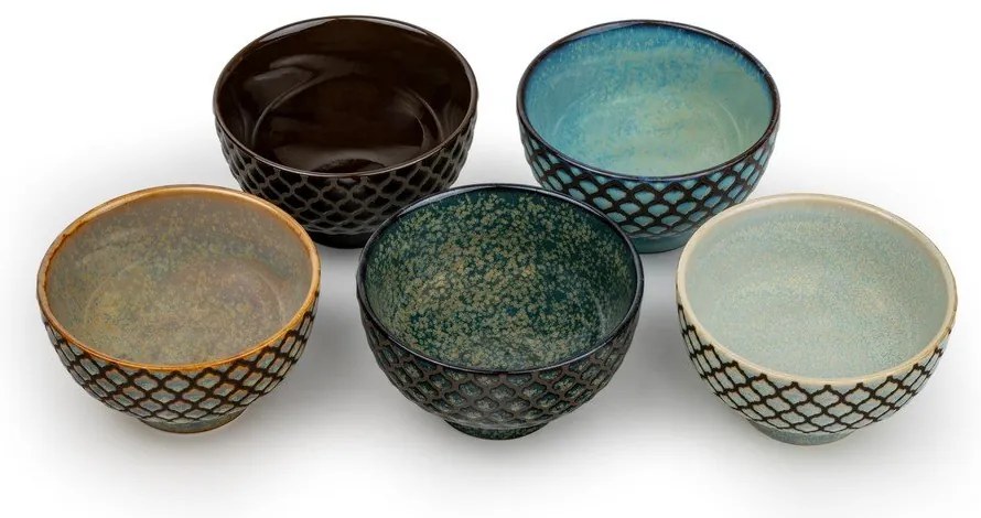 Tazzine in set in porcellana 5 pz 200 ml Sara – Bredemeijer