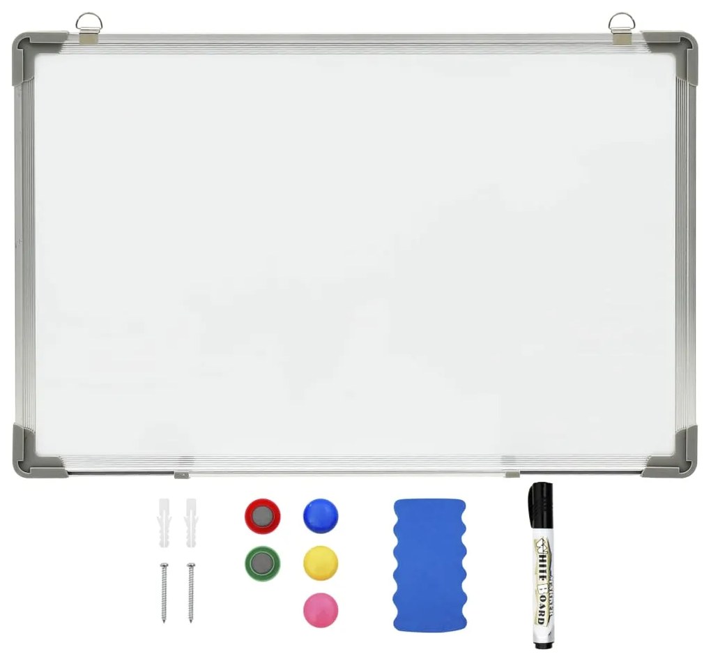 Lavagna Magnetica Bianca Cancellabile A Secco 50x35 Cm Acciaio /