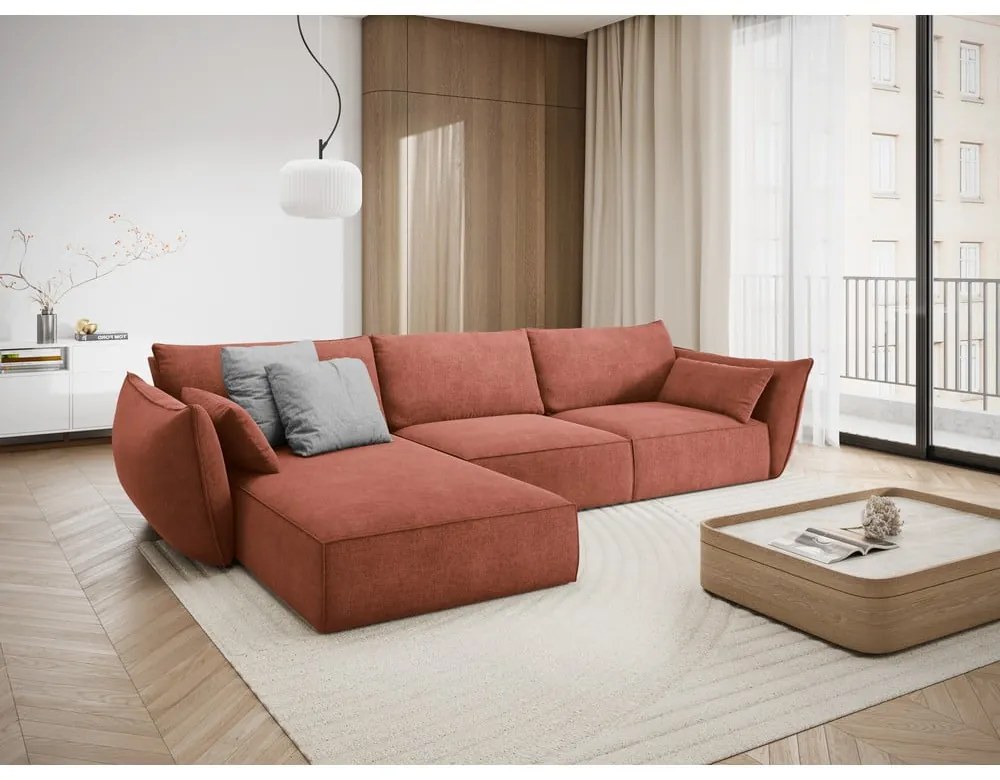 Divano angolare rosso (angolo sinistro) Vanda - Mazzini Sofas
