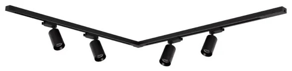 Faretto per sistema a binario PIPE 4xGU10/10W/230V nero