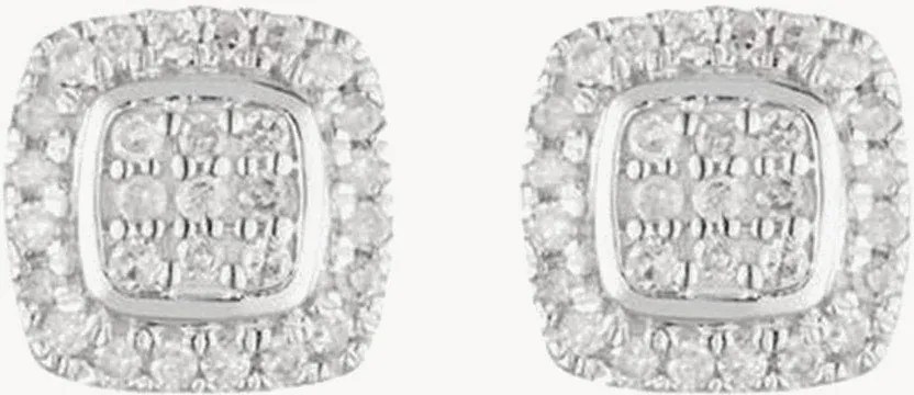 Orecchini a perno in oro bianco Sweet Illusion con diamanti