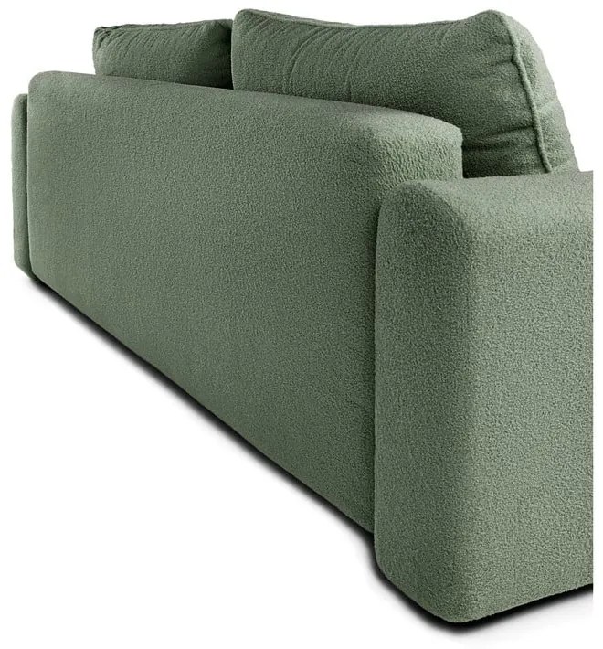 Divano verde allungabile con rivestimento in bouclé 247 cm Quinoa – Bonami Selection