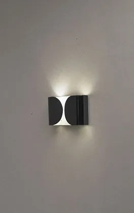 Flos Foglio Lampada da parete 37x21 a luce diretta indiretta e parzialmente diffusa in acciaio nero