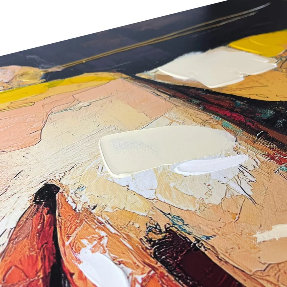 Quadro con elementi dipinti a mano 70x100 cm Vivian – Styler