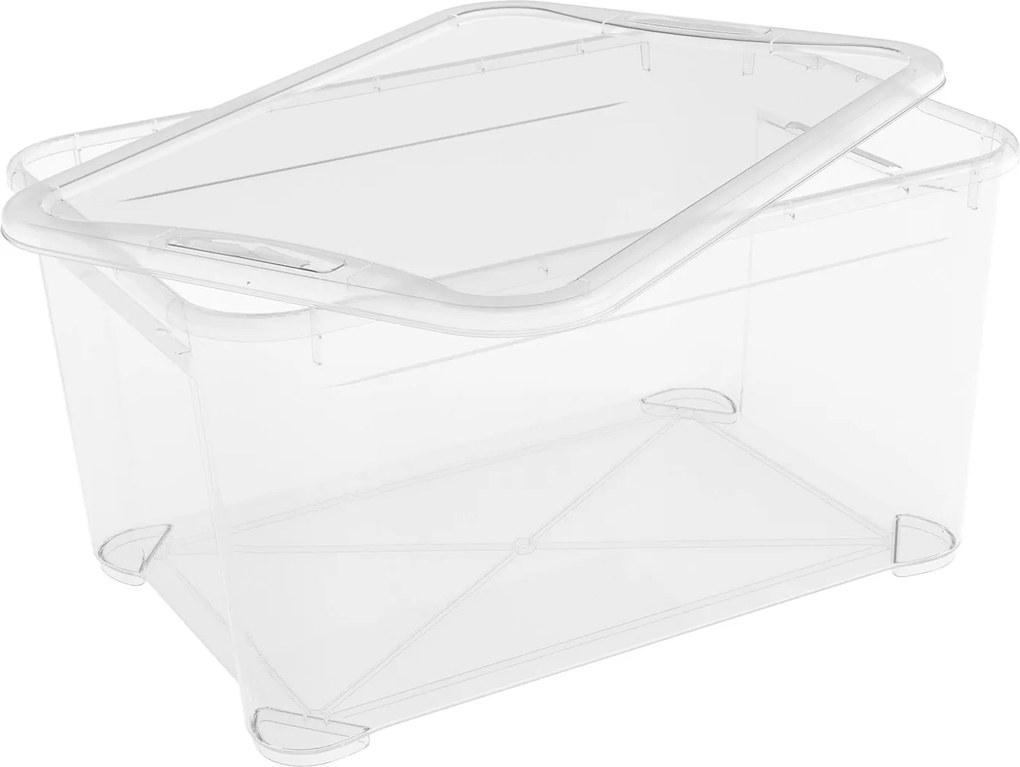 Set 5 Contenitori Rettangolari 55x39x28 cm in Plastica Keter T Box L Trasparente...