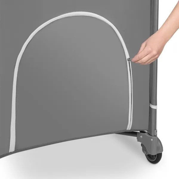 Lionelo - Lettino da viaggio FLOWER Grigio Pietra