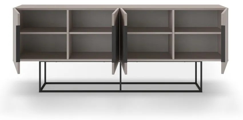 Cassettiera bassa grigio-beige 200x80 cm Titan - Marckeric