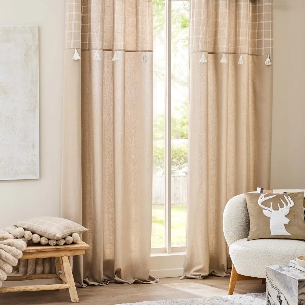 Tenda marrone in misto cotone 140x240 cm Everest – douceur d'intérieur