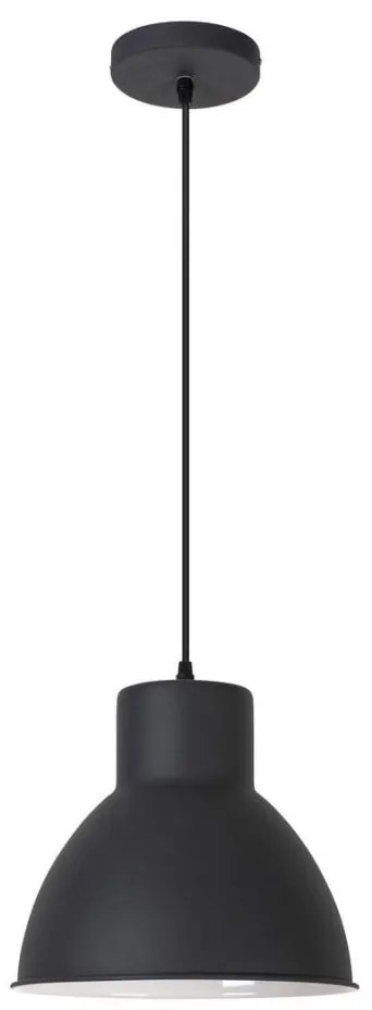 Rabalux 2578 - Lampadario DEREK 1xE27/60W/230V nero