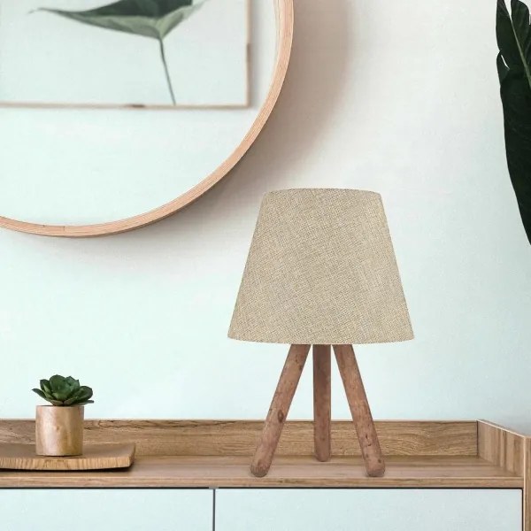 Lampada da tavolo AYD 1xE27/60W/230V beige/marrone