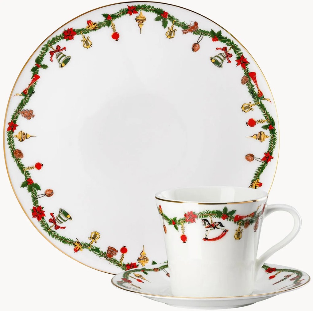 Set di 3 stoviglie natalizie Nora
