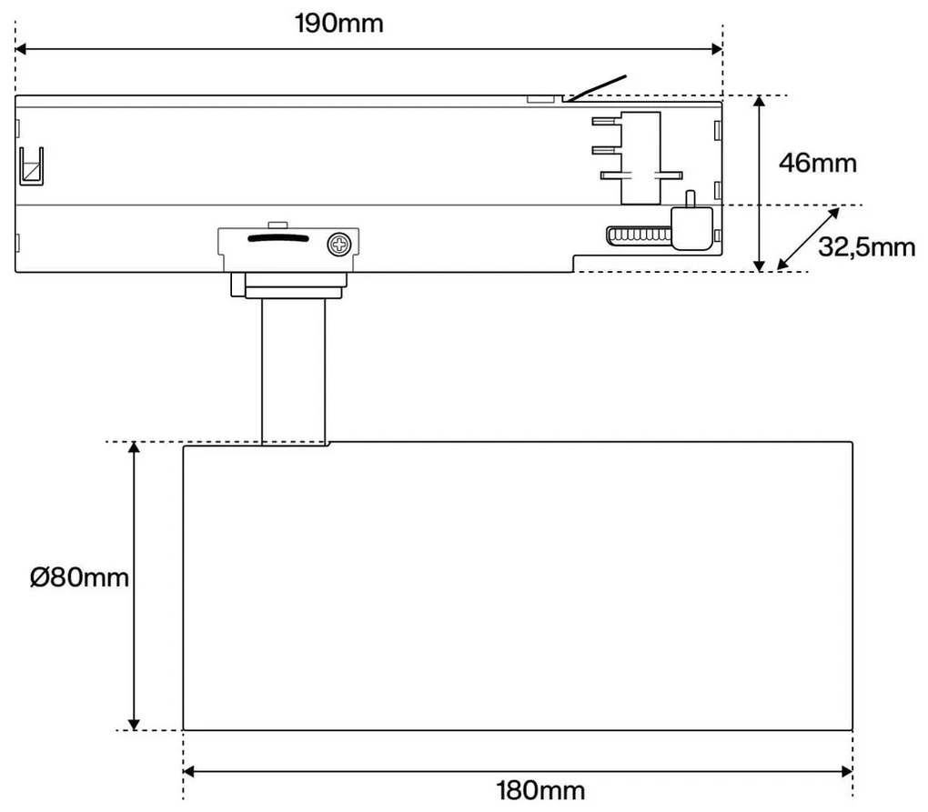 Faro LED 40W Trifase CCT Bianco Variabile Angolo 38/60° dimm TRIAC Colore Bianco Variabile CCT