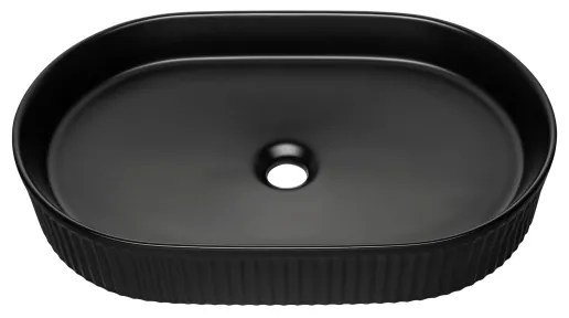 COMAD BEYOND 3 BLACK (E-6531) - Lavabo da appoggio BEYOND 56x36 cm nero opaco