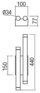 Redo 01-2033 - Applique a LED MADISON 4xLED/4W/230V oro