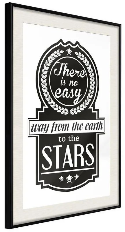 Poster  Way to the Stars  Cornice Quadri Cornice nera con pass-partout, Larghezza x Altezza Home decor 30x45