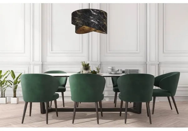 Lampadario a sospensione con filo 1xE27/60W/230V nero/oro