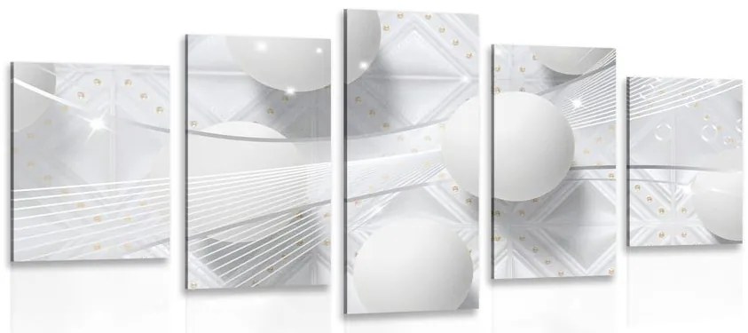 Quadri 5 pezzi – Lusso bianco