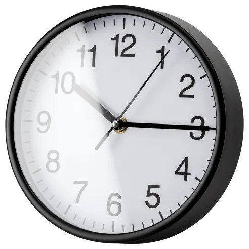Orologio da parete Ø 20 cm 1xAA nero/bianco