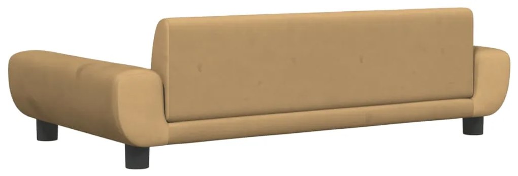 Lettino per cani marrone 100x54x33 cm in velluto