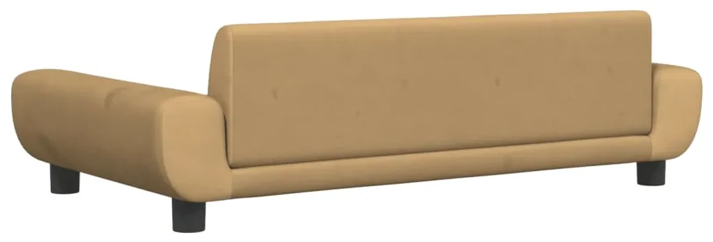 Lettino per cani marrone 100x54x33 cm in velluto