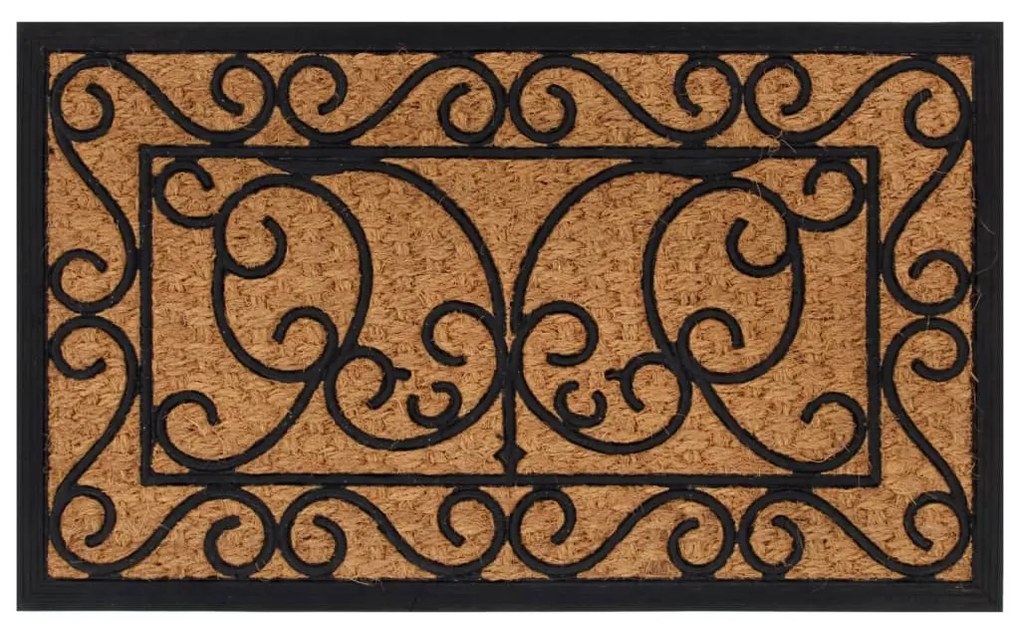 Zerbino Rettangolare 45x75 Cm İn Gomma E Fibra Di Cocco /