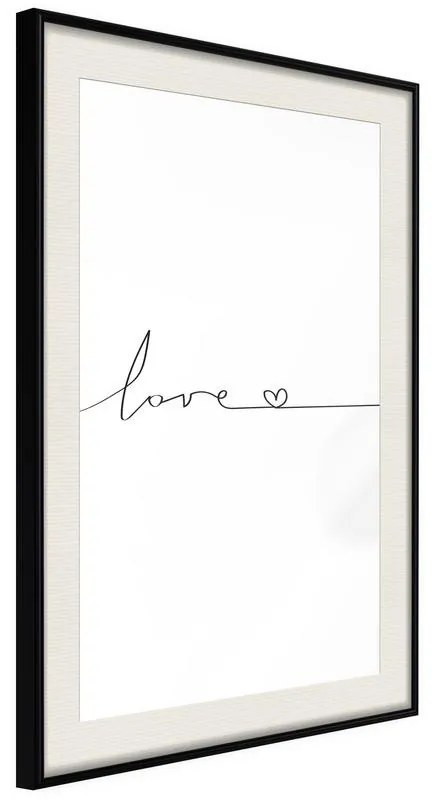 Poster  Love Pulse  Cornice Quadri Cornice nera con pass-partout, Larghezza x Altezza Home decor 30x45