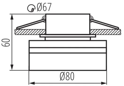 Kanlux 29238 - Lampada da incasso GOVIK GU10/10W bianco