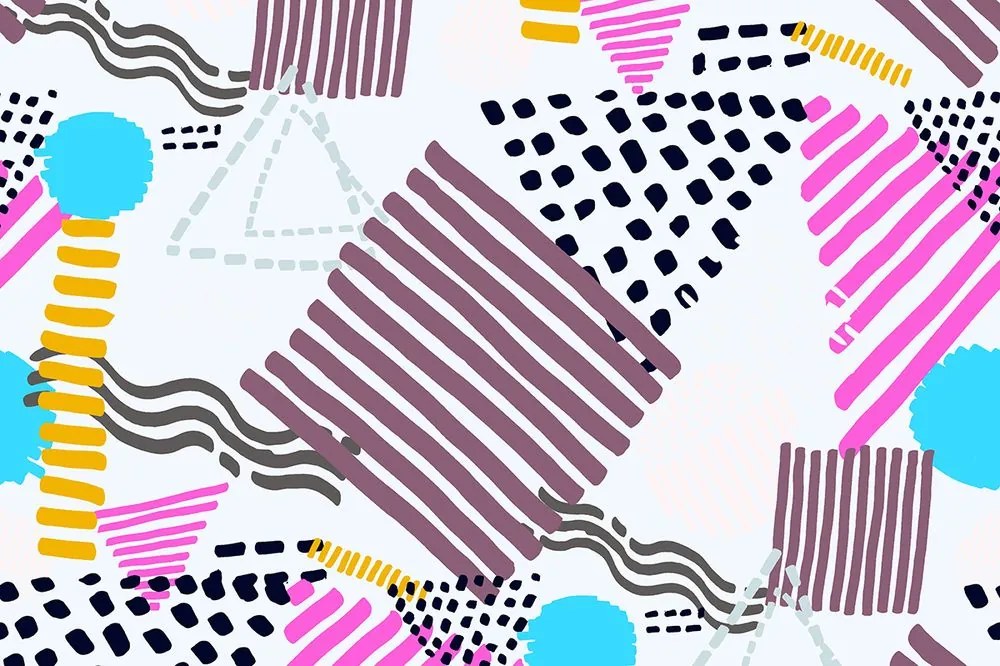 Carta da parati – Motivo Memphis in stile pop-art