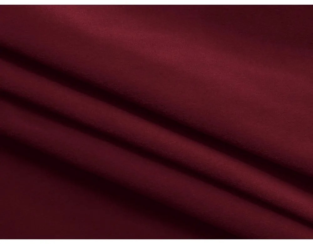 Divano angolare burgundy allungabile/con contenitore (a U) con rivestimento in velluto Kapua – Makamii