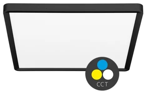 Ecolite W008S-CCT/24W/CR - Plafoniera LED TERY LED/24W/230V IP40 nero