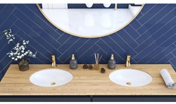 REA-U6330 - Lavabo da incasso NEL 39x47,5 cm ceramica/bianco lucido