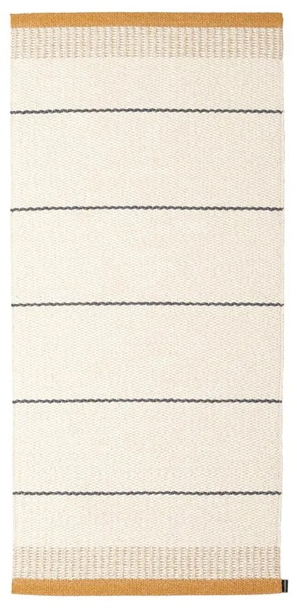 Tappeto da interno/esterno giallo ocra/color crema 60x125 cm Belle Ochre – Pappelina