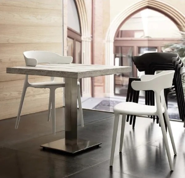 Sedia da cucina giardino con braccioli IDERIO Bianco 2 pezzi