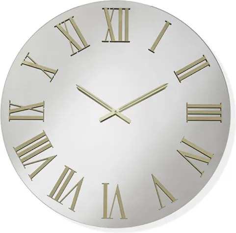 Orologio rotondo D60 cm in cristallo Chiaro e numeri Oro - TIWAR