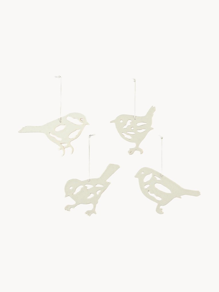 Set 4 addobbi albero di Natale Bird