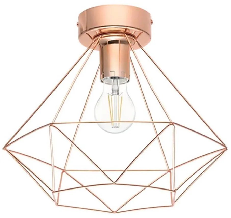 Eglo 79256 - Lampadario a plafone BYRON 1xE27/60W/230V rame