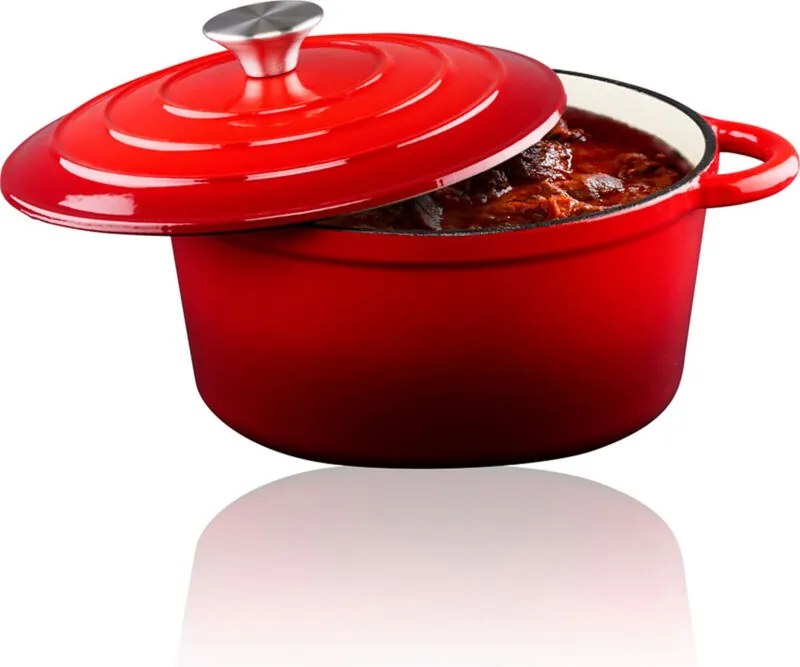 Casseruola Alpina Rosso Ferro Fuso 3,8 L Ø 24 x 11,8 cm