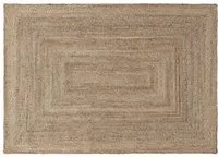 Tappeto beige in juta 200x80 cm Frame