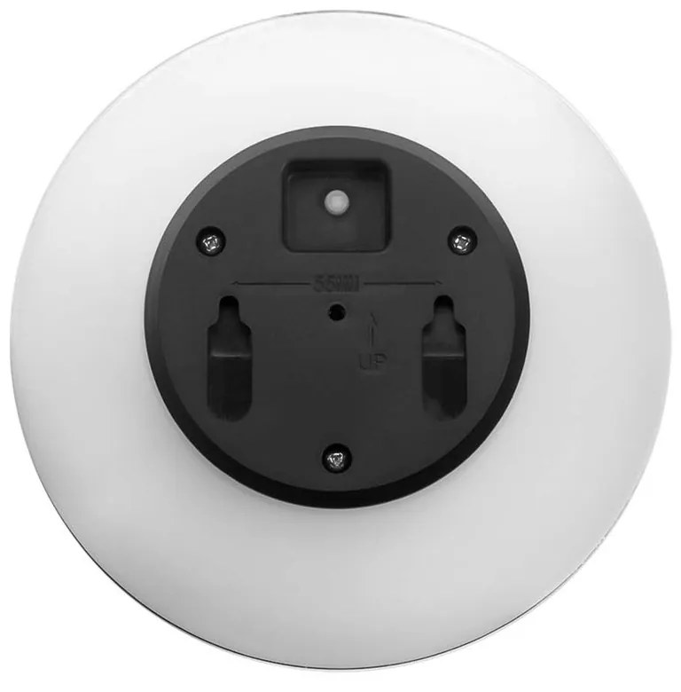 Applique Solare Tonda IP65 Nera da parete per Esterni Colore Bianco Naturale 4.000K