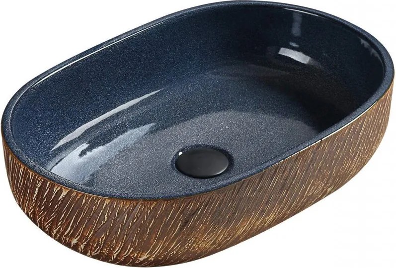 Mexen Aleta lavabo da appoggio 59 x 40 cm, blu - 22035966