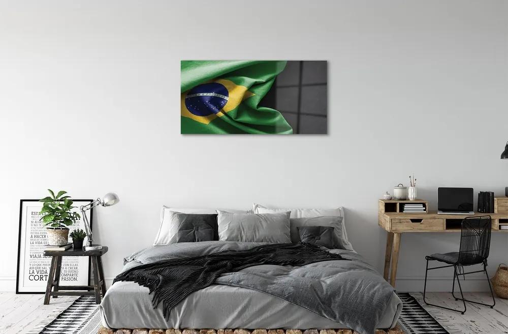 Quadro in vetro Bandiera del brasile 100x50 cm