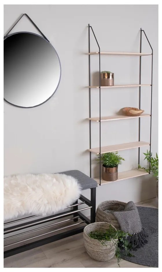 Scaffale in legno massiccio nero pavlovnia Eindhoven - House Nordic