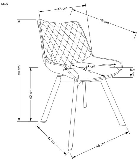 Sedia da pranzo OMBRA 1 pz beige