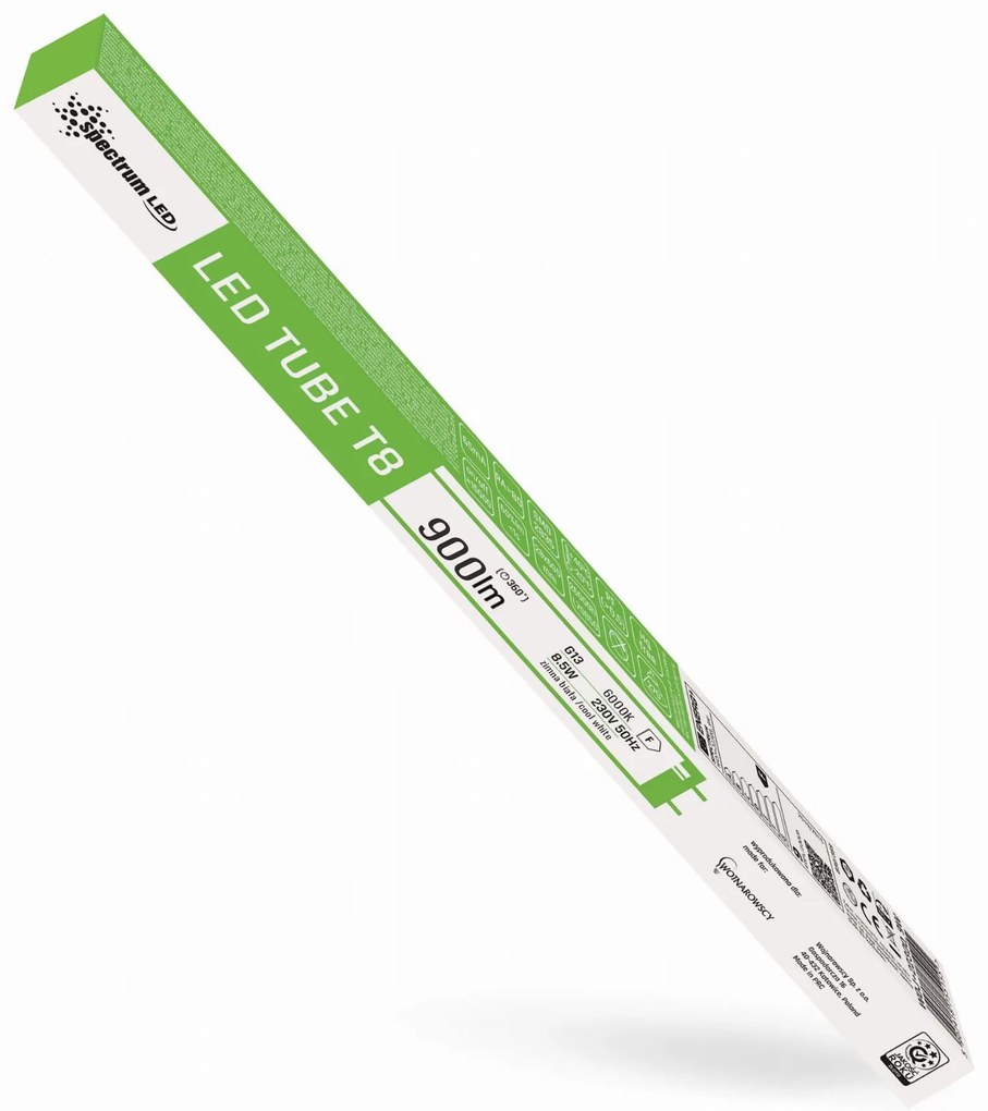 Tubo / Lampada fluorescente a LED Cool White 60CM T8 230V 8,5W WOJ+22302