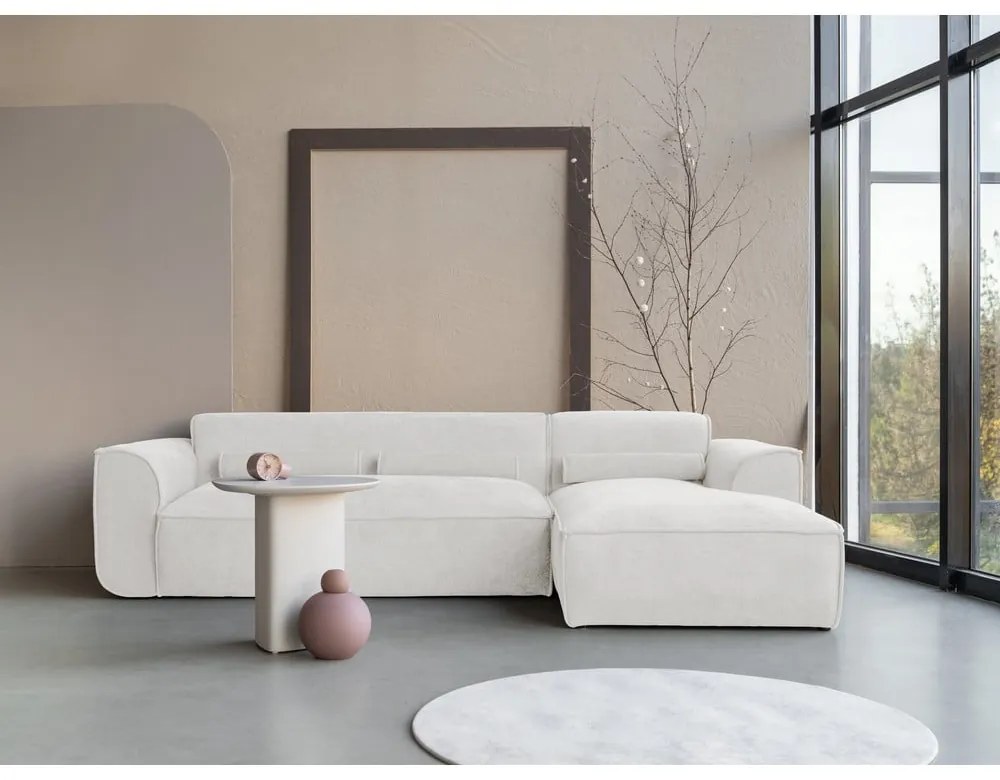 Divano angolare componibile bianco (con penisola a destra) Flex Felix – Miuform