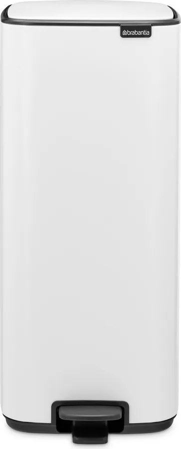 Cestino per la spazzatura bianco in acciaio con pedale 30 l Bo – Brabantia