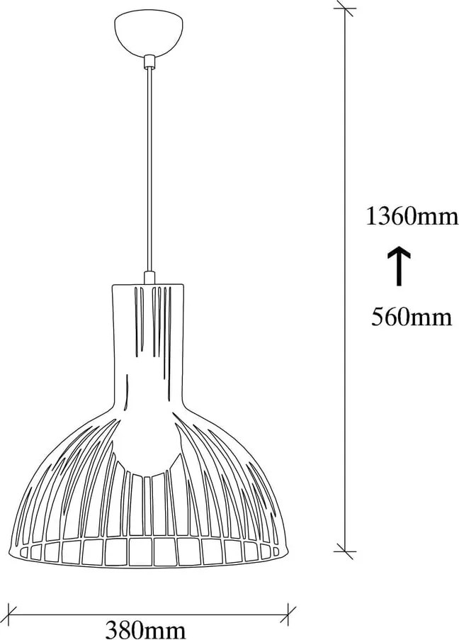 Lampada a sospensione nera con paralume in metallo ø 38 cm Fellini - Opviq lights