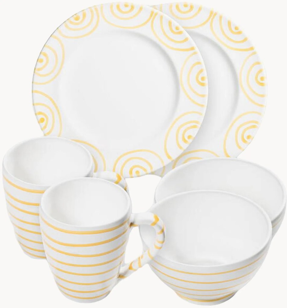 Set da colazione fatto a mano Gelbgeflammt, 2 persone, set da 6