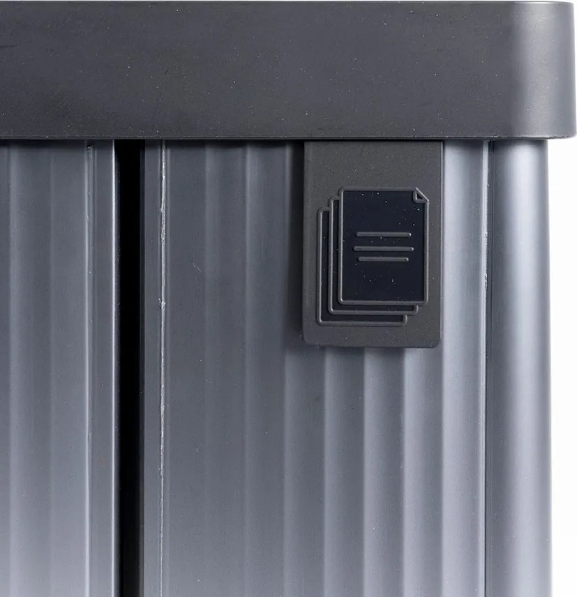 Pattumiera Alta 54L Interno Esterno Keter Verto Recycle 43,5x26,5x68,7 cm con Bordo Copri Sacco in Plastica Blu Perla...